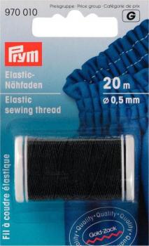 Prym Elastic-Nähfaden 0,5 mm schwarz 20 m 970010